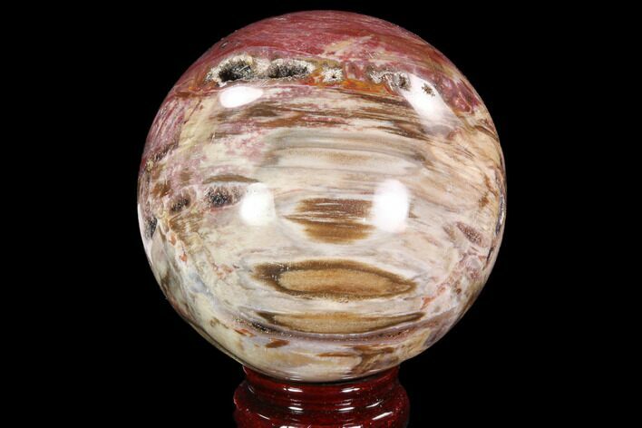 Colorful Petrified Wood Sphere - Madagascar #92397